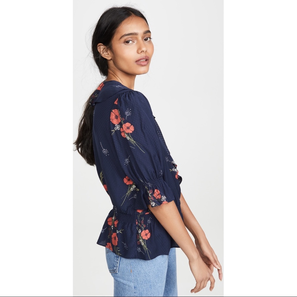 NWT Joie Floral Ruffle Blouse